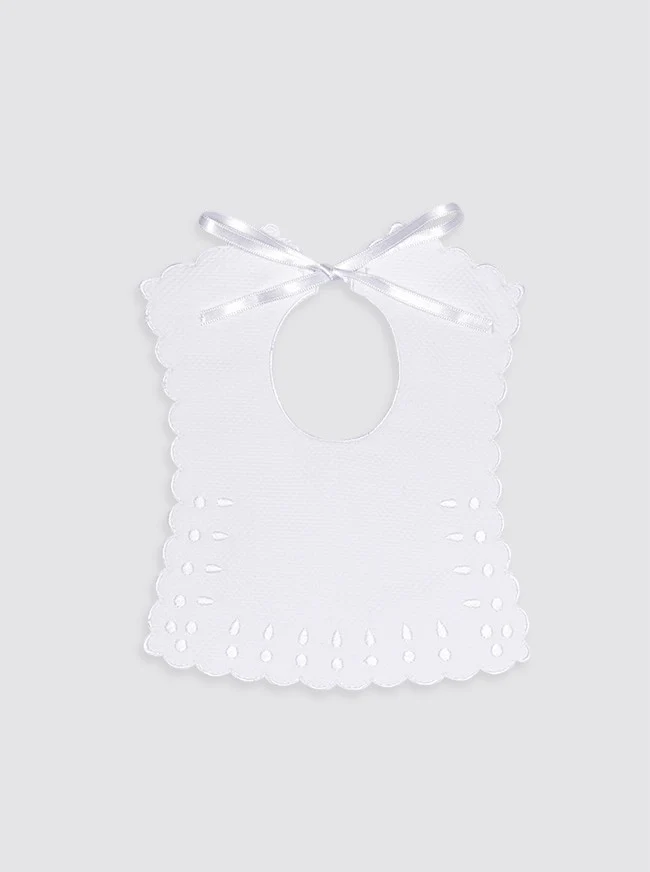 Babero de Baba Con Rizo Impermeable Gotitas Bordadas