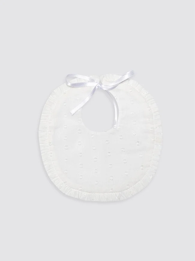 Babero de Baba con Rizo Impermeable Recién Nacido Listas y Bodoques