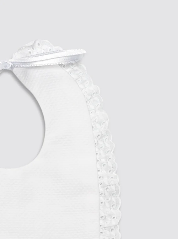 Babero de Baba Cuadrado Con Rizo Impermeable Hojitas - Image 3