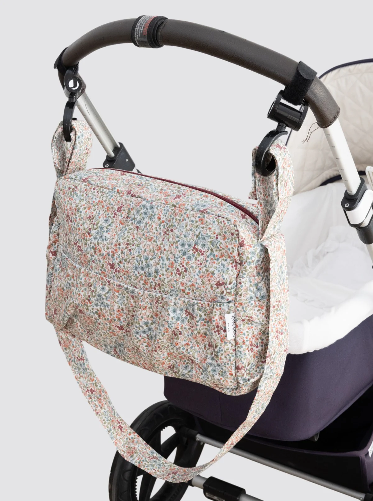 Bolsa de Carro Grande Impermeable Blanca Burdeos