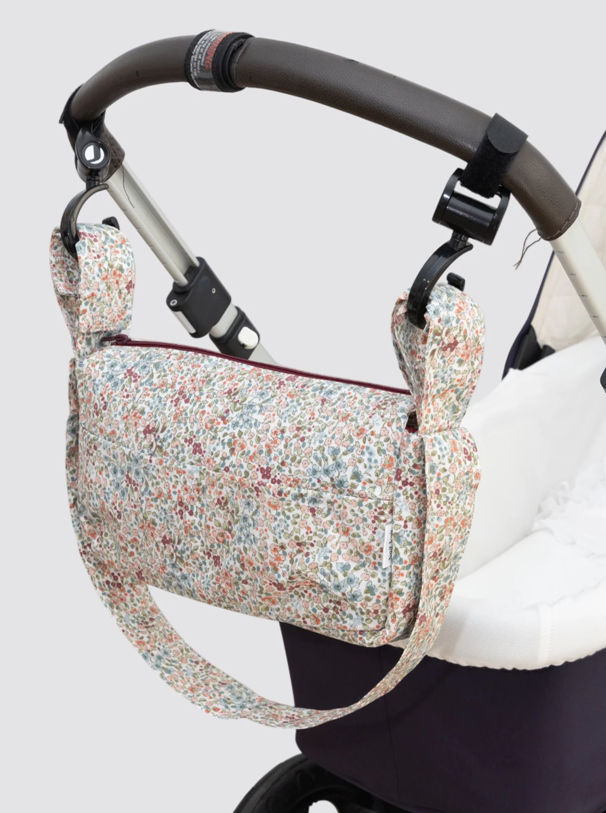 Bolsa de Carro Pequeña Impermeable Blanca Burdeos