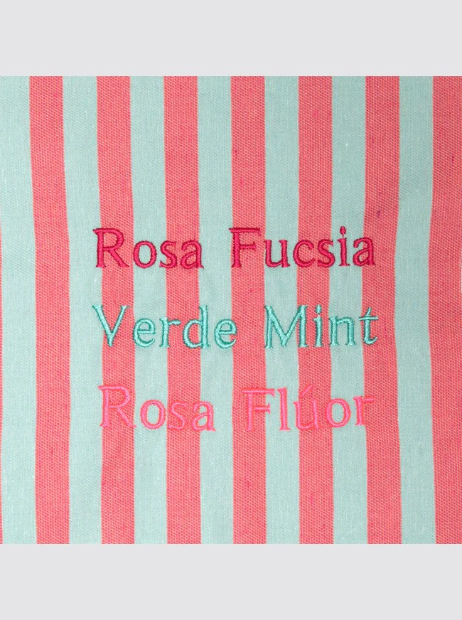 Bolsa de Viaje Rayas Denim Verde y Rosa - Image 6