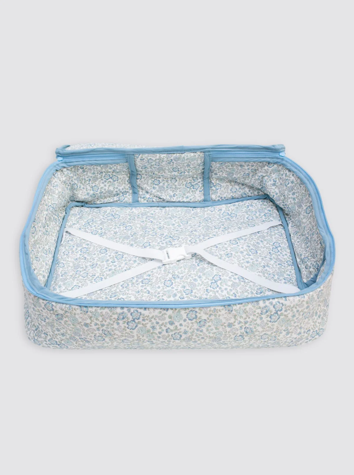 Bolsa Maternal Flores Nina Azul - Image 3