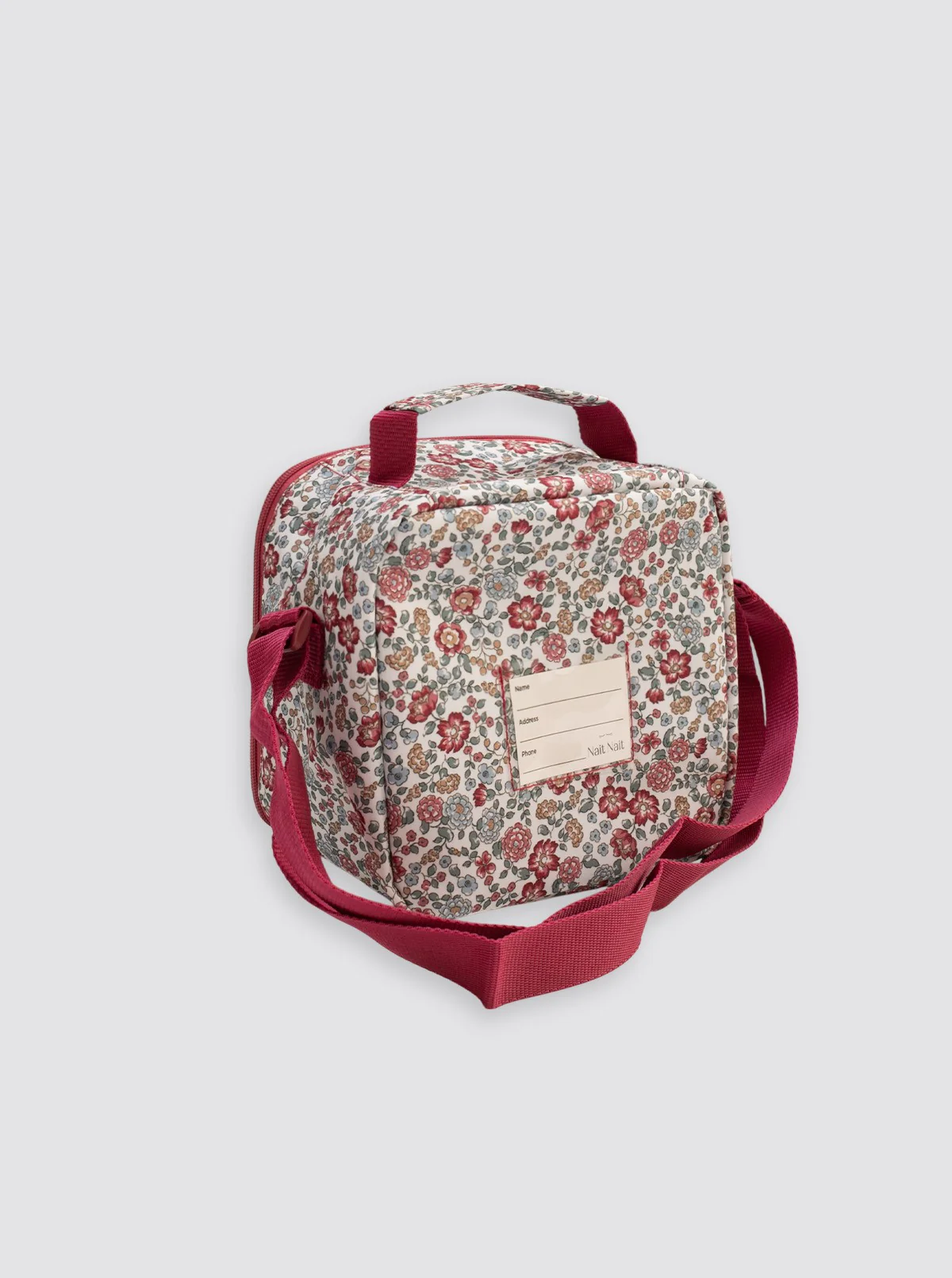Bolsa Térmica Cuadrada Flores Nina Burdeos - Image 4