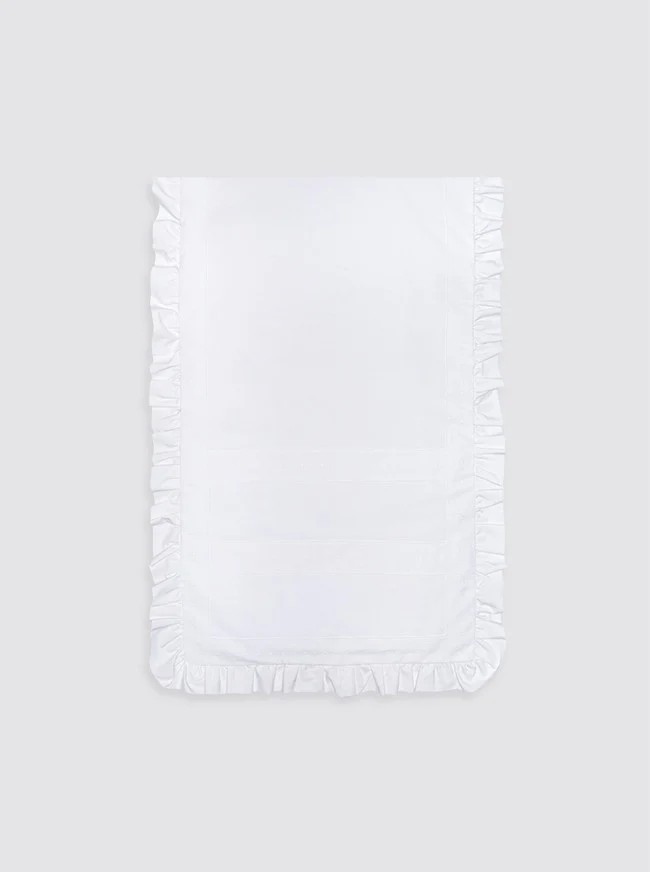 Colcha Minicuna/Capazo Piqué y Entredos con Guata Extraíble
