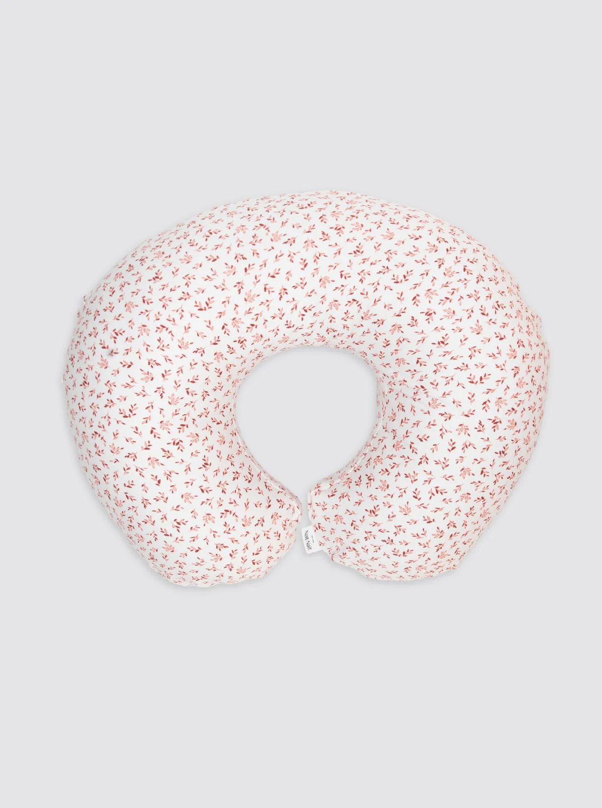 Funda Cojín Lactancia Hojitas Burdeos