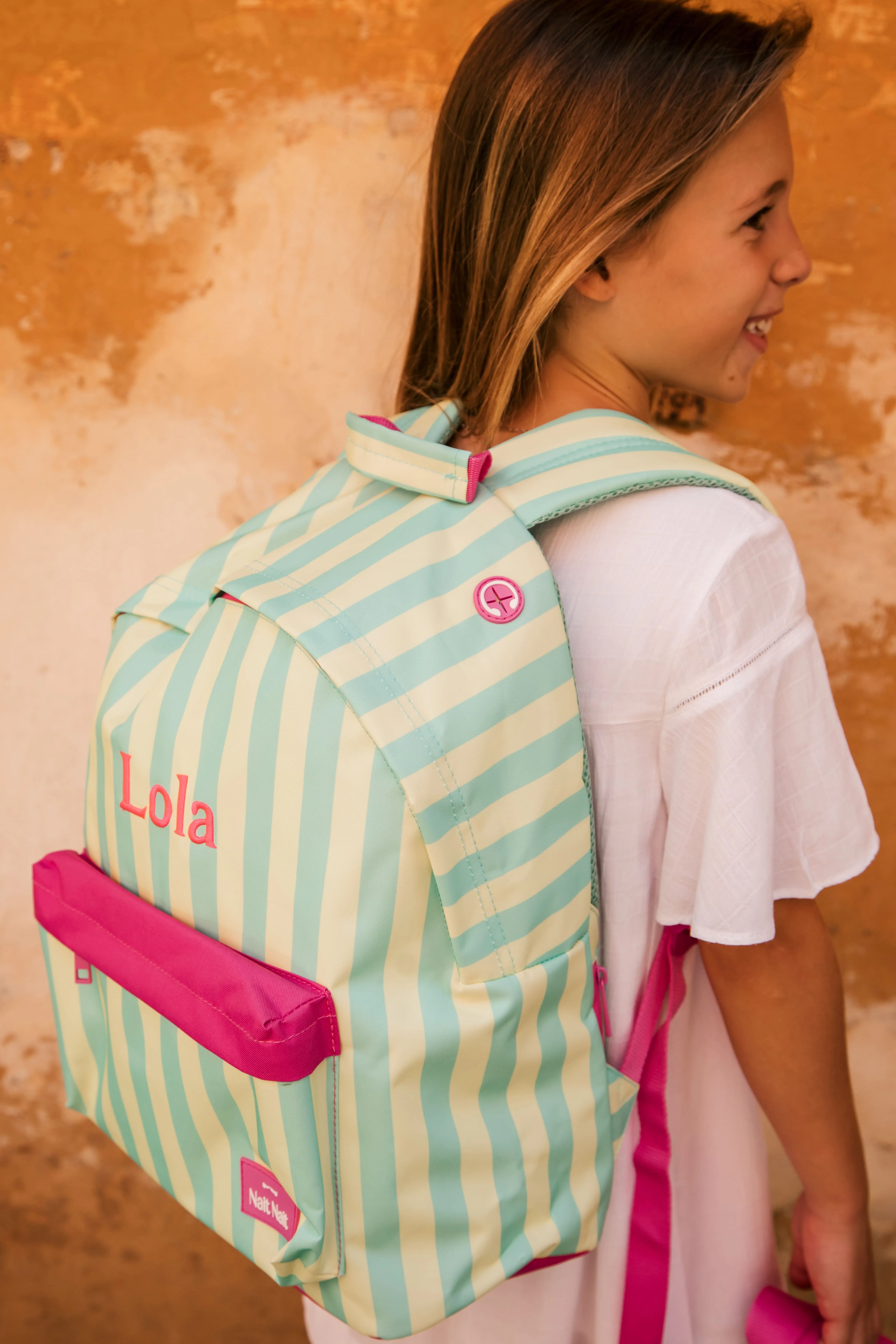 Mochila Grande Ordenador Rayas Amarillas