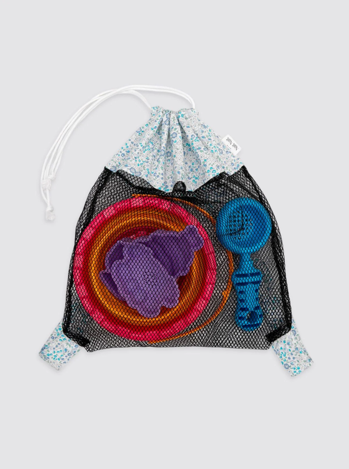 Mochila Rejilla Flores Catalina Celeste - Image 3