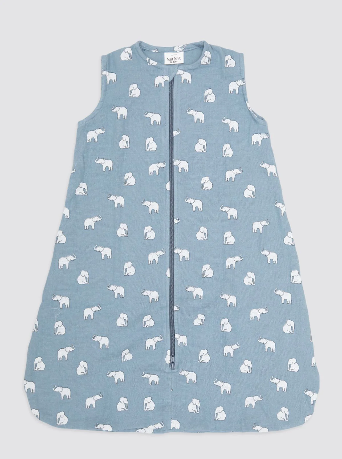 Saco Burbuja Bambula Azul Elefantes