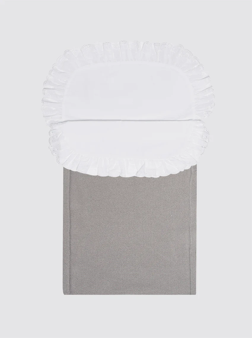 Saco de Punto Invierno Gris con Sábana y Guata Extraíble - Capazo