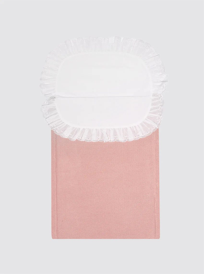 Saco de Punto Invierno Rosa con Sábana y Guata Extraíble - Capazo