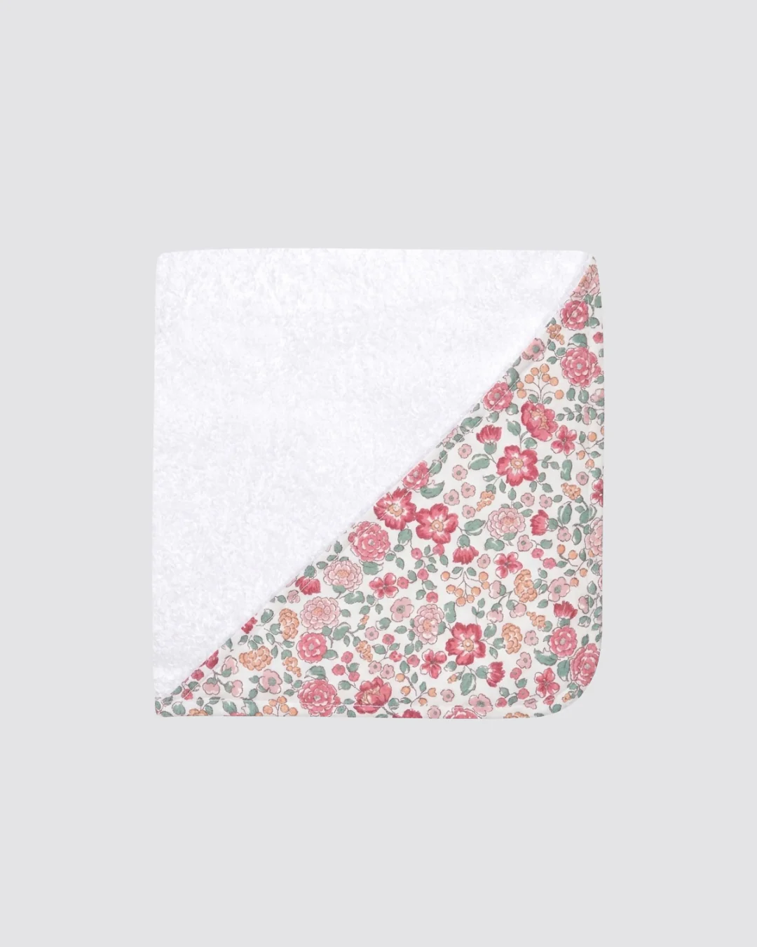 Toalla Baño Bebé Flores Nina Rosa