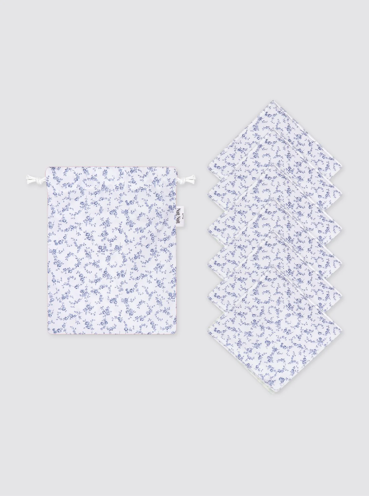 Toallitas Higiénicas 6 unidades + Talega Mini- Flor Pitiminí Azul